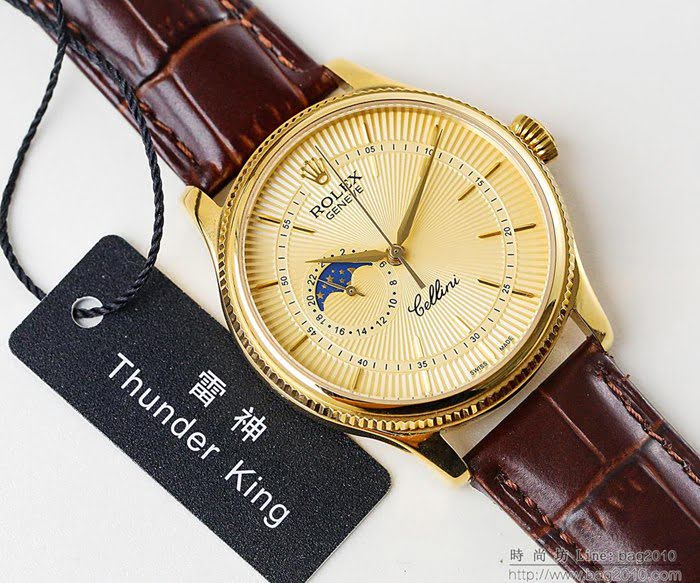 ROLEX勞力士 LS精品 切利尼系列 日月星辰 24小顯示 三度防水性能 高檔男士腕表  wssb4053